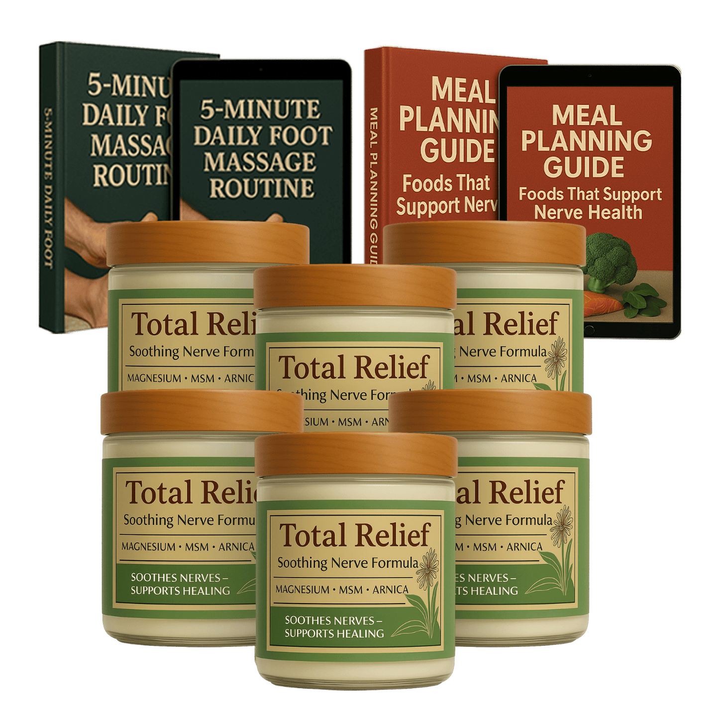 Total Relief Magnesium Cream (6 month supply +2 FREE BONUSES)